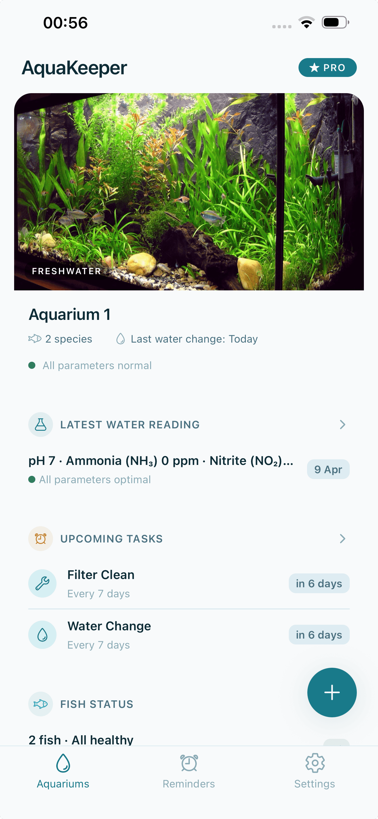 AquaKeeper screen 2