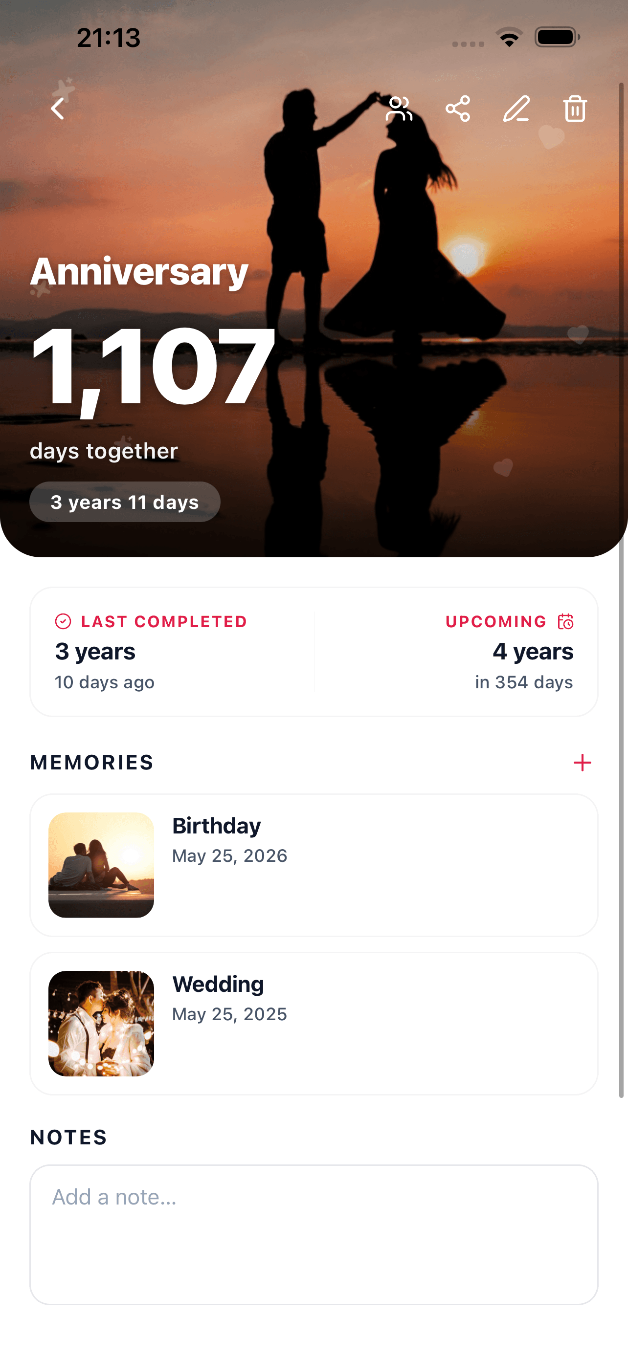 Our Days screen 2